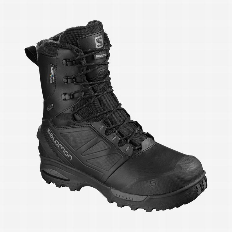 Salomon Singapore Mens Winter Boots - TOUNDRA PRO CLIMASALOMON™ WATERPROOF Black | 39104-IWST